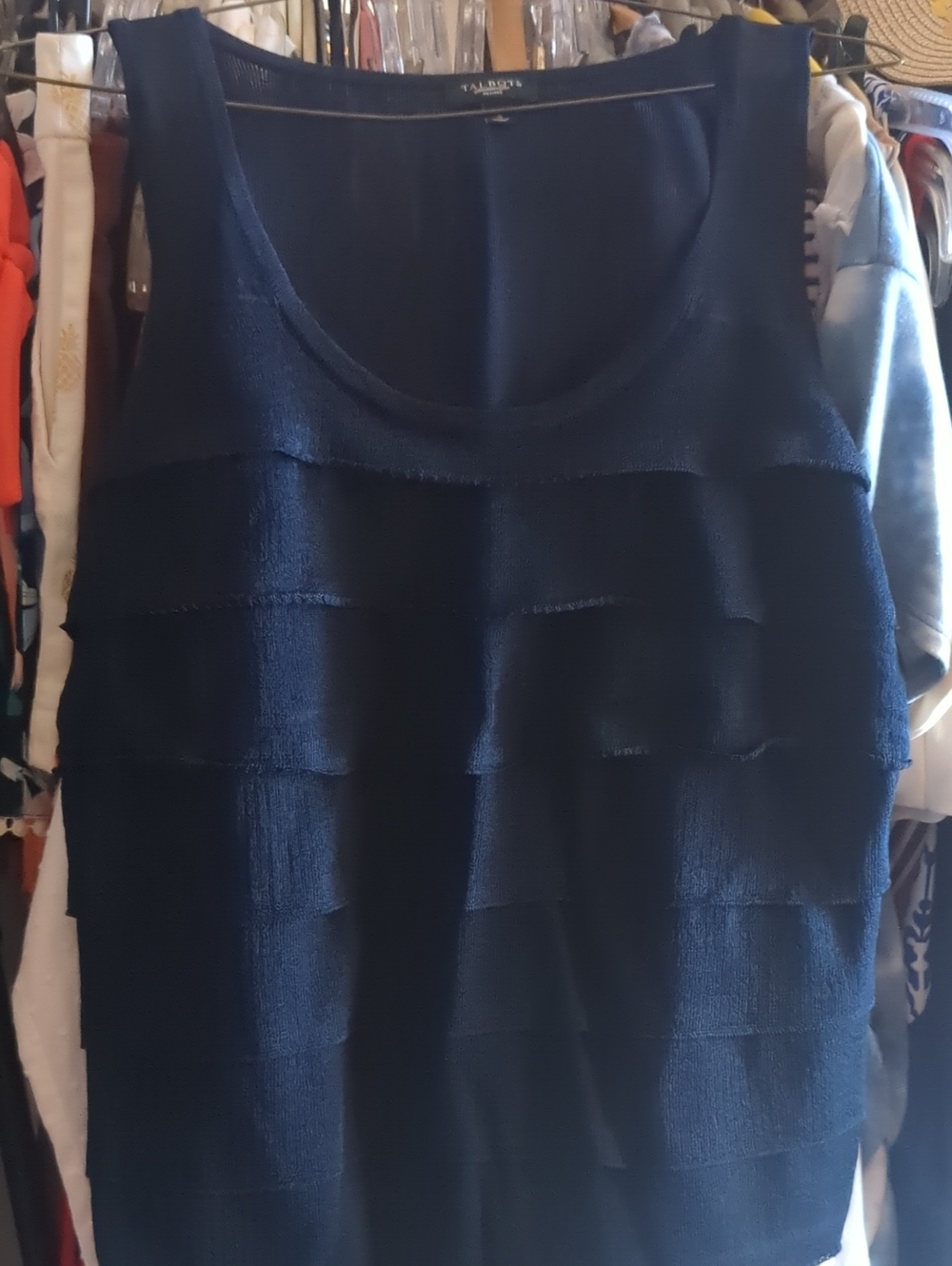 Talbots Dark Navy Scoop Knit Tank